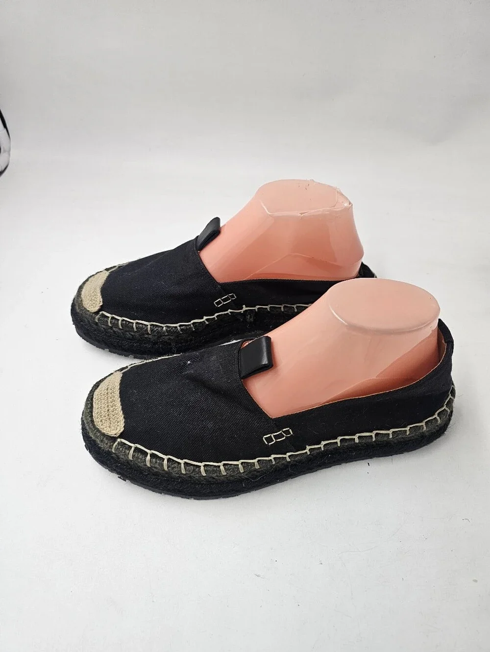 Acne Studios Bibiana Black Canvas Espadrilles Women's EU 39 Slip On Shoes-